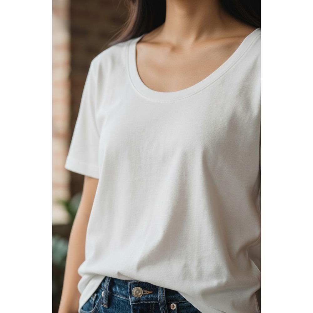 ATHLETA WOMEN'S WHITE ELBOW SLEEVE TEE TOP SZ S Soft Cotton‎ Spandex Stretch Gym